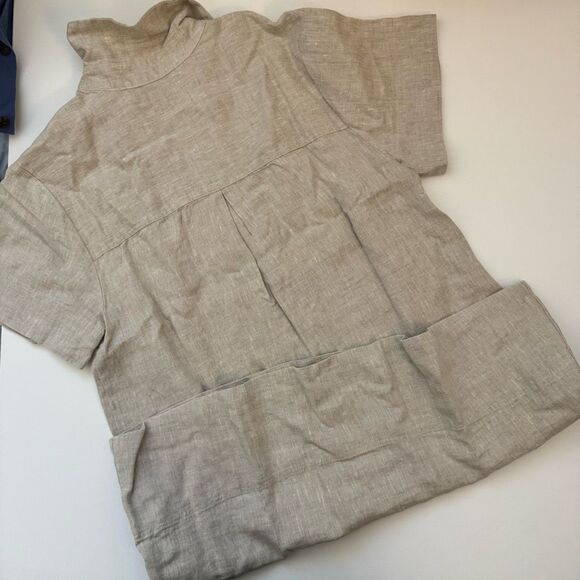 $128 Madewell V-Neck Mini Dress in 100% Linen size XS m4 - Picture 3 of 6